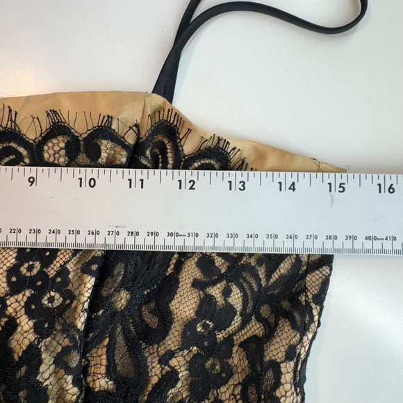 Roberta Vintage 90s Lace Dress 5/6 Black Mini Beaded Prom Cocktail Party Evening - Picture 6 of 9